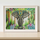 Elephant Acrylic Oil Paint By Numbers Canvas Drawing DIY Hand Painted Wall Art