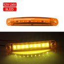 2pcs 9LED Truck Side Marker Light Tail Parking Turn Signal Lamp (Yellow) Newly