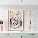 5D DIY Diamond Painting Cross Stitch Hugging Cat Embroidery Craft Needlework Set