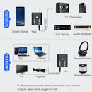 TR6 USB Bluetooth 5.0+EDR Wireless Audio Transmitter Receiver with 2 3.5mm Jack