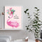Frameless Painting By Numbers Art Flamingos Words DIY Digital Painting On Canvas