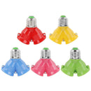 10pcs E27 to 2E27 Lamp Holder Converter Adapter Bulb Base(Yellow?