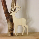 Tree Hanging Wooden Elk Decor Christmas Decorations Reindeer Hanging Card