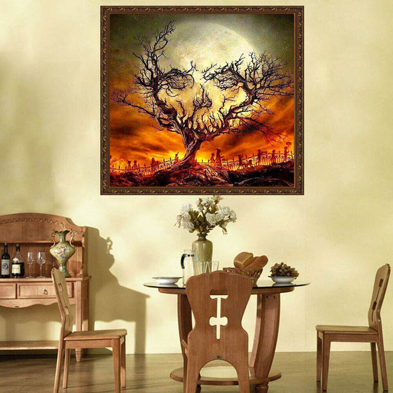 5D Halloween Tree DIY Diamond Embroidery Paintings Full Drill Cross Stitch
