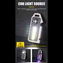 Type-C USB Rechargeable COB LED Flashlight with Whistle Camping Pocket Work Lamp