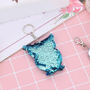 Glitter Sequins Bird Key Chain Girl Car Backpack Key Ring Jewelry (Blue)