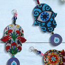 6pcs DIY Diamond Painting Hanging Kit Devils Eye Crystal Drill Mosaic Home De