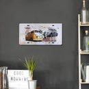 Car Sheet Metal Drawing Metal Painting Tin Wall Home Poster Bedroom Art Sign
