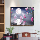 DIY Oil Paint by Numbers Magnolia Flower Painted Acrylic Coloring Picture