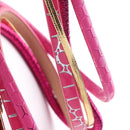 Alloy Serpentine Tassel Bracelet Magnetic Buckle Jewelry Bangle(Pink)