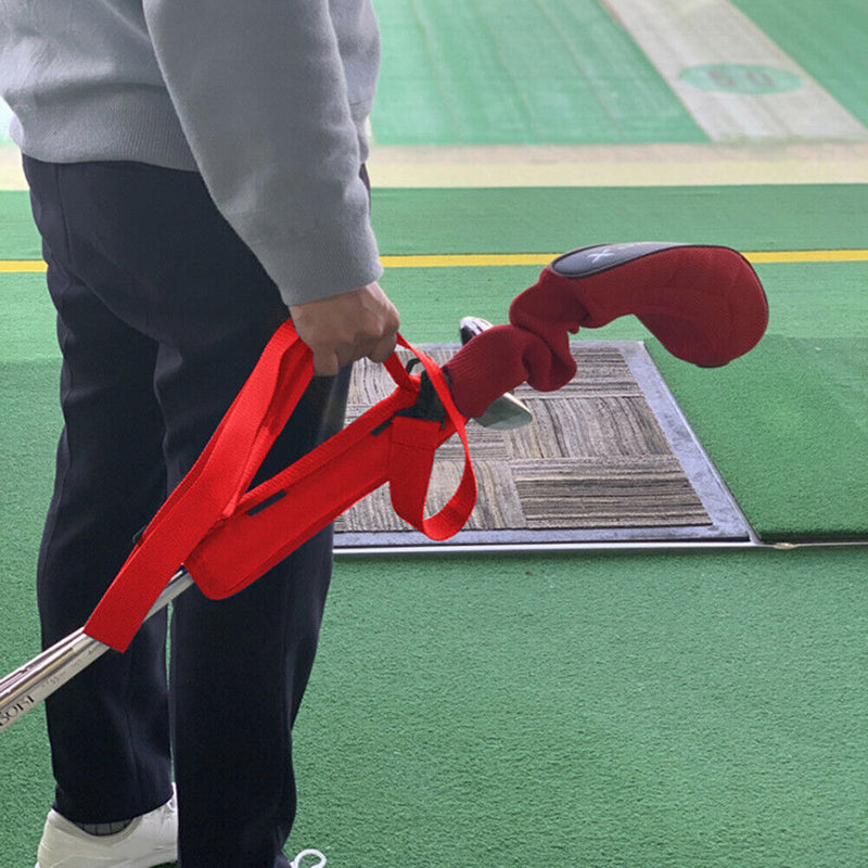 Golf Club Carrier Bag Nylon Driving Range Course Training Travel Case (Red)