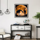 Full Round Drill Diamond Painting DIY Silhouette Giraffe Embroidery Mosaic Craft