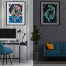 Part Special-Shaped Drill Rhinestone Diamond Painting Dolphin Luminous Hand