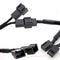 CPU PC Case Fan 4 Pin Extension Y Splitter Cable 4 Pin to 3/4 Pin (Black)