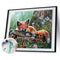Oil Paint by Numbers Cute Fox Canvas Artwork Living Room Picture Home Decoration