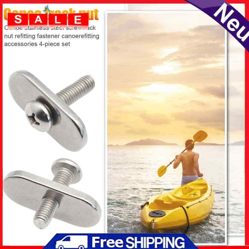 4 Set Kayak Rail Track Screw Stainless Steel M5/M6 Rails Bolts Replacement Parts