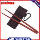 Mahogany Folding Chopsticks Outdoor Camping Picnic Travel Portable Tableware