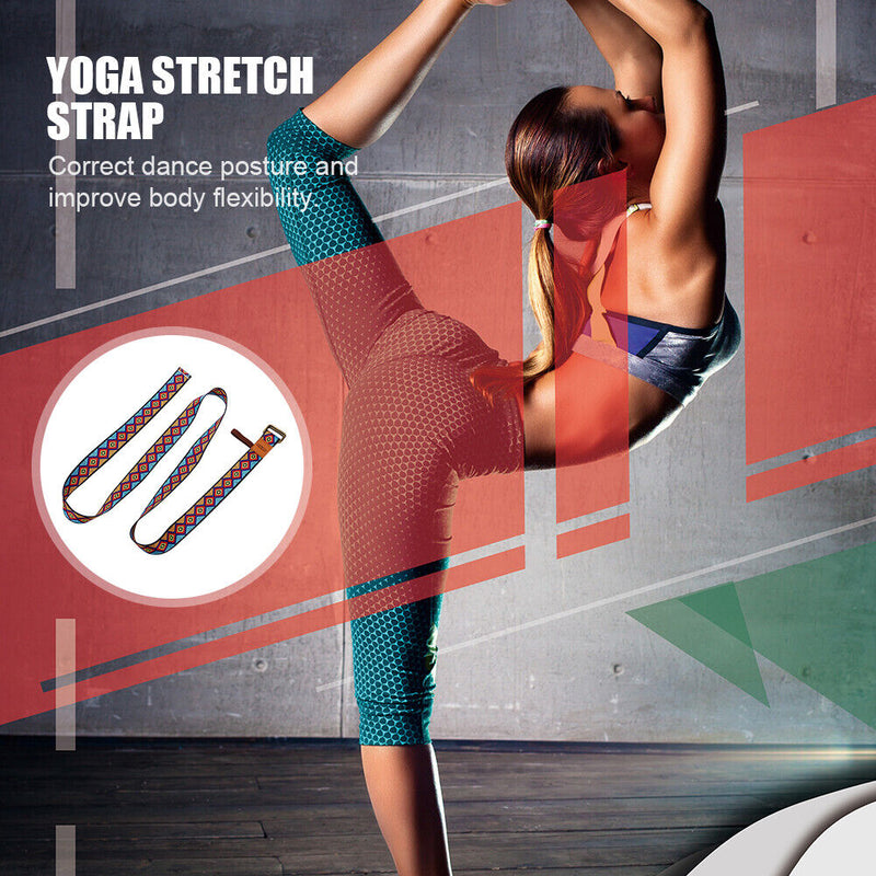 Yoga Strap Belt Elastic Dance Stretch Fitness Exercise Resistance Band (A3)