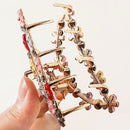 Claws Metal Hair Clip Hair Crab Clamp large grip clip Claws Flowers Rhinestones