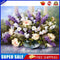 Frameless Oil Paint By Numbers Vase Purple Flower DIY Canvas Picture Craft