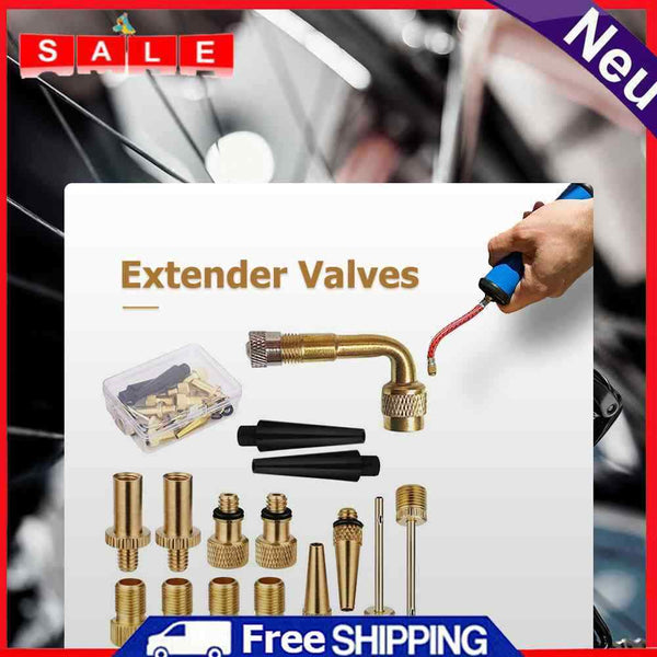 Motorcycle Bicycle Pump Air Tire Valve Extension Shaft Connection Kit for S
