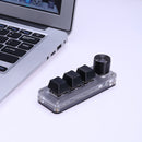 3 Key + 1 Knob / 4 Keys RGB Macro Custom Keyboard Programmable Mechanical Keypad