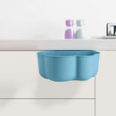 Hanging Storage Basket Organizer Trash Can Shelf Home Kitchen Tool (Blue) Newly