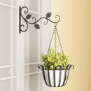 Wall Mounted Flower Pots Rack Hook Decorative Plant Bracket Hanger (Black) Newly
