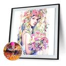 2pcs Diamond Painting Kit girl Full Round Rhinestone Wall