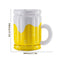 Party Drink Cooler - Inflatable Beer Mug Ice Bucket for Beach Pool (Yellow)