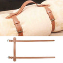 High- end Picnic Blanket Strap Brown PU Leather Yoga Lugage Sale Strap Mat F5M2