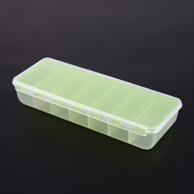 Large Travel Pill Cases Portable 7-Day Medicine Box Tablet Container(Green)