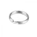 50PCS 15mm Clasps Tool Pocket Stainless Steel Loop Hoop Split Key Ring KeyChain