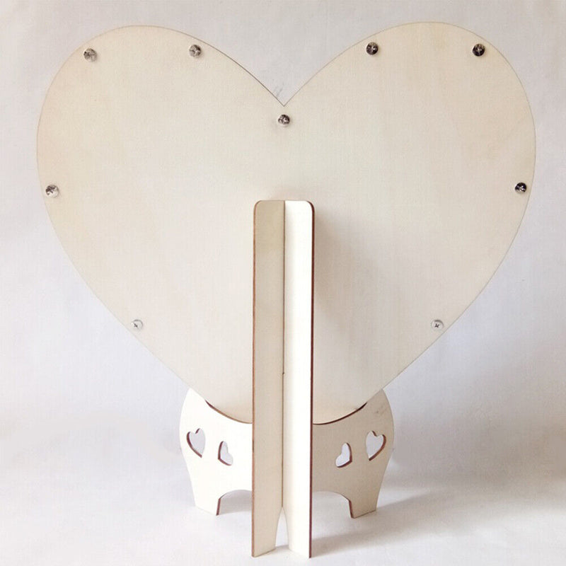 Heart Shaped Wedding Guestbook, Rustic Wood, Party Guestbook, Decoration,
