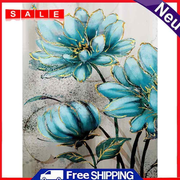 Blue Flower Painting Printed Living Room Decoration Wall Hanging Art Home Decor