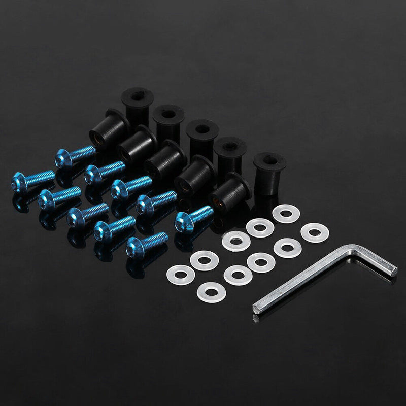 10pcs 5mm/0.20 "Motorcycle windshield windshield windshield screw screw K