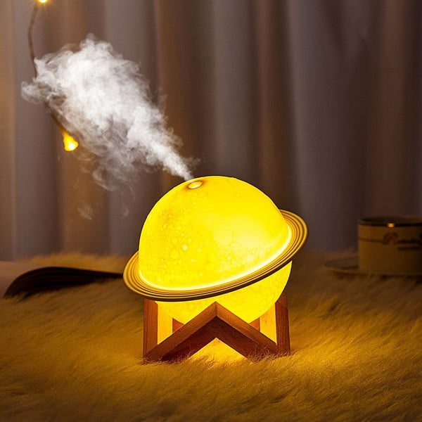 Desktop Decor Air Humidifier LED Night Light Moonlight 2 In 1 Air Purify