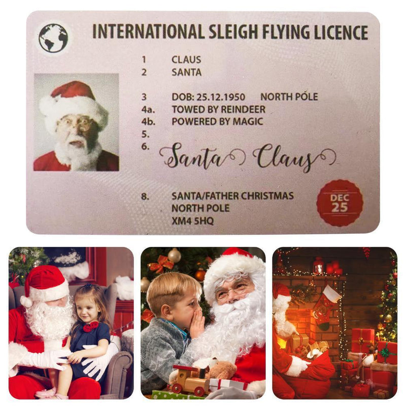 Santa Claus Driver License Card Christmas Gifts Greeting Cards Decor (Style