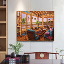 Paint By Numbers for Beginner House Living Room DIY Acrylic Painting Kit
