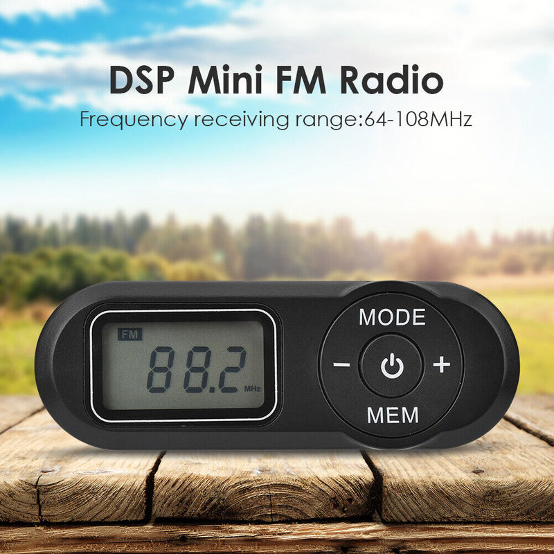 LCD Digital Display Pocket Mini Radio FM Player Receiver for Outdoor Walking