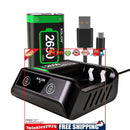 For Xbox Series X Controller Battery Charger with 2x2650 mAh Battery Packs
