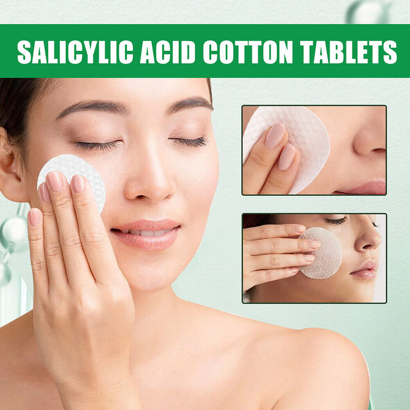 60pcs Salicylic Acid Cotton Sheet for Acne Shrinking Blackheads Skin Care