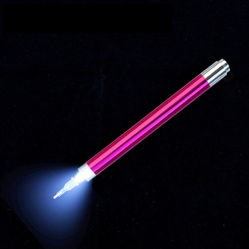 Battery Powered Lighted Point Drill Pen Diamond Painting DIY Tools (Rose) Newly