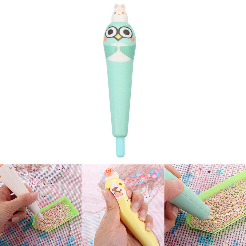 Cartoon Point Drill Pen for DIY Diamond Painting Rhinestone Picture (Green)