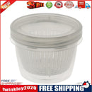 Round Drain Sealed Crisper Ginger Garlic Onion Food Fridge Storage Box Case