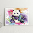 Panda Full Round Diamond Painting DIY Wall Decor Rhinestone Art Crafts Ink Color