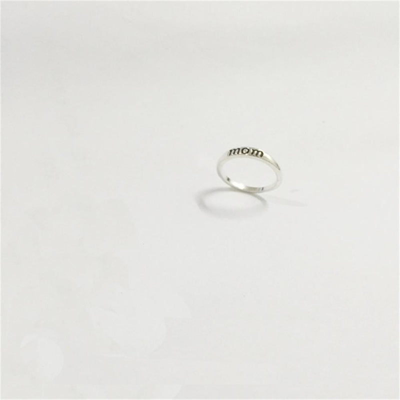 Women Fashion Accessories Jewelry Mom Letter Ring Family Mother's Day Gift