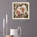 Rose 5D Diamond Painting Embroidery DIY Craft Cross Stitch Home Decor(Brown