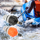 2x Rowing Boat Air Valve Kayak Paddle Board Pump Adapter (Black+Orange) Newly