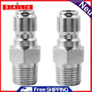 2pcs NPT 3/8inch Male Quick Disconnect Plug Fittings Pressure Washer Adapters